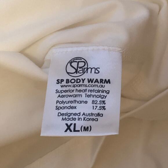 SParms Men’s White High Neck Long Sleeve Sun Protection Body Warm Top Size XL - Picture 12 of 13